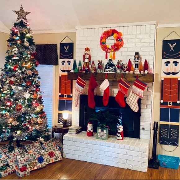 Christmas Door Decorations Nutcracker Decor Outdoor Holiday Xmas Porch Signs Set - Picture 5 of 7